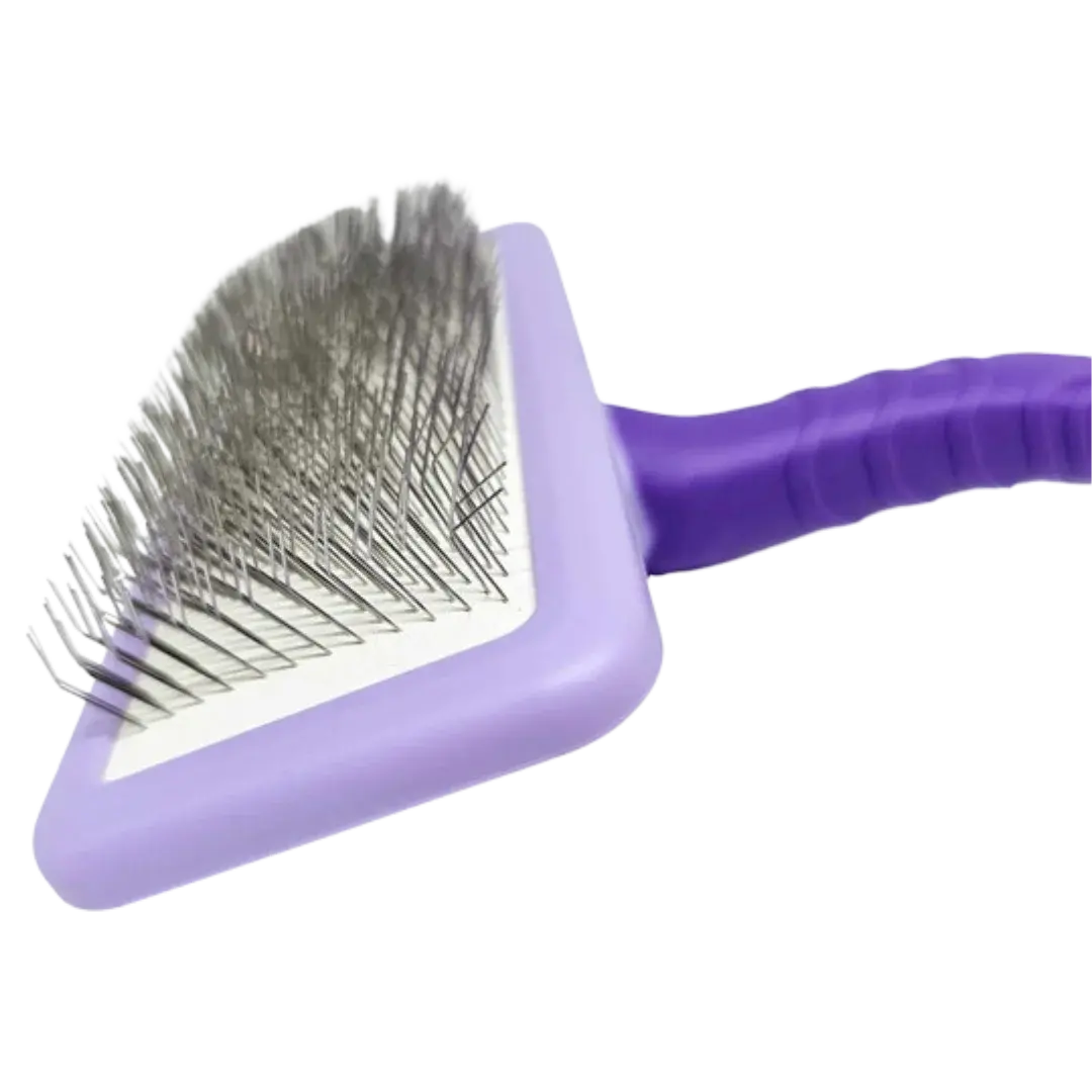 Fluff Large Plastic Handle Slicker Brush Purple by Zolitta