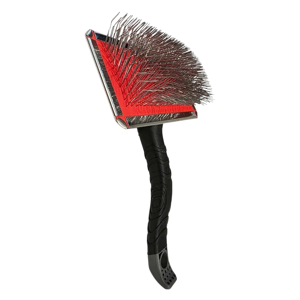 Large Metal Slicker Brush Black by Zolitta
