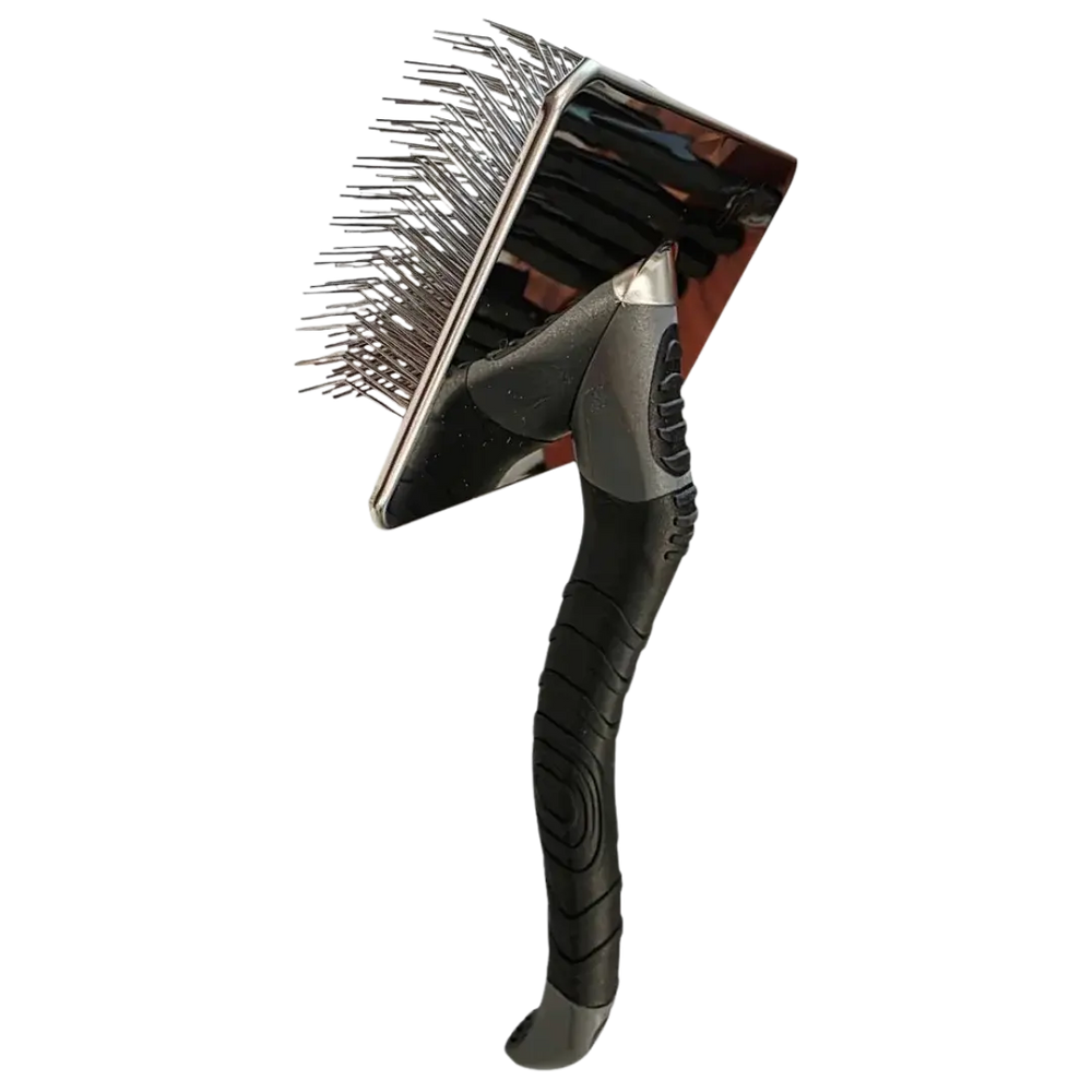 Large Metal Slicker Brush Black by Zolitta