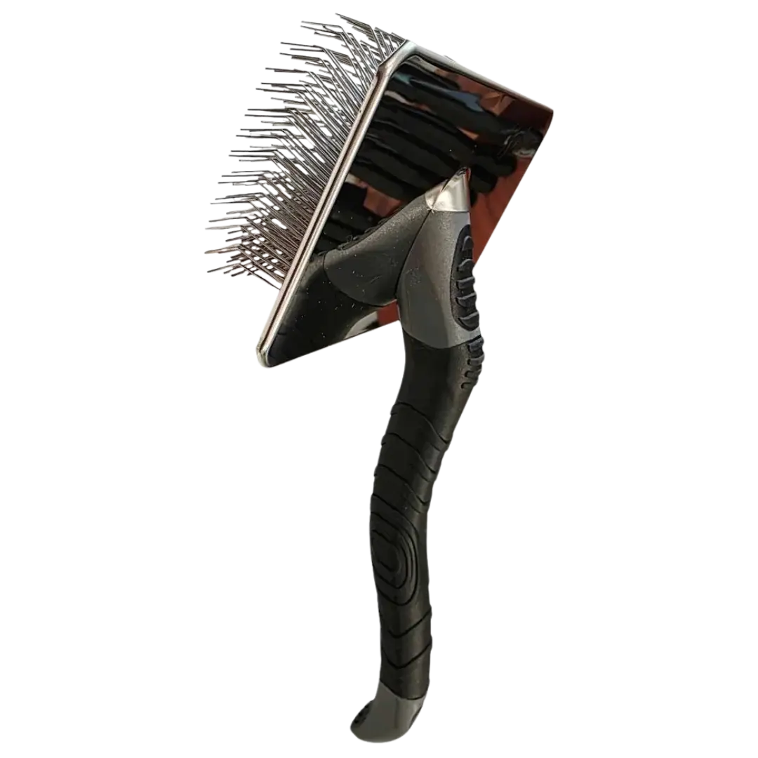 Large Metal Slicker Brush Black by Zolitta