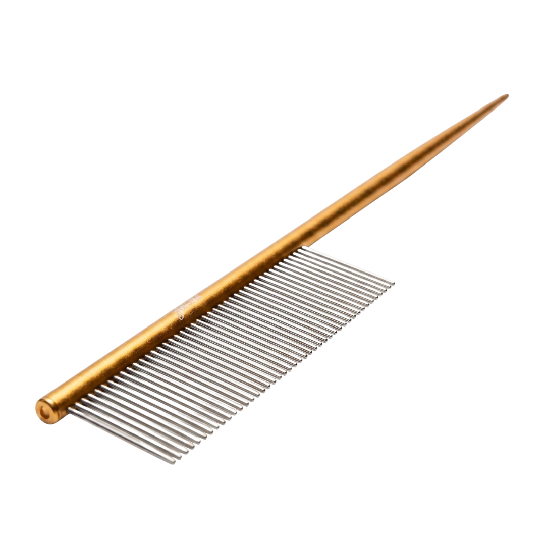 zolitta-rat-tail-comb-rose-gold-for-dog-grooming