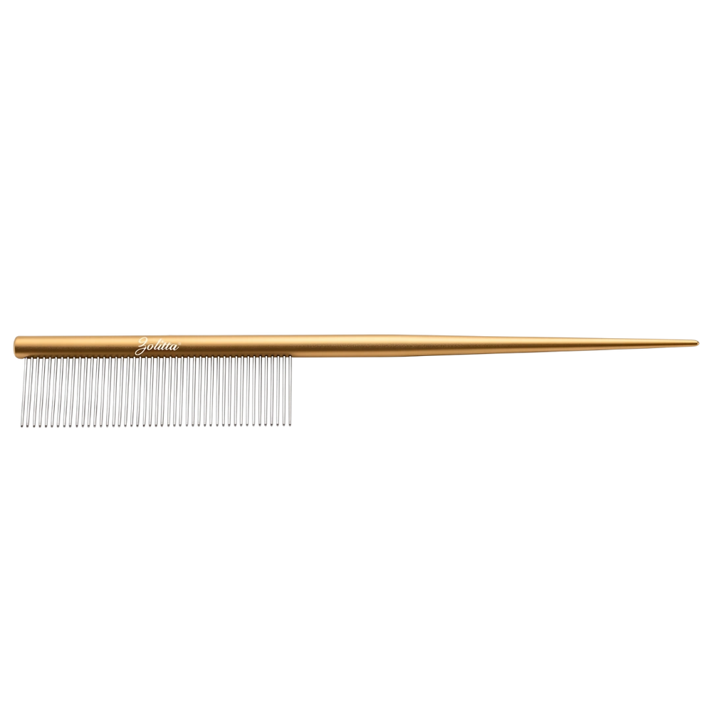 zolitta-rat-tail-comb-rose-gold-for-dog-grooming