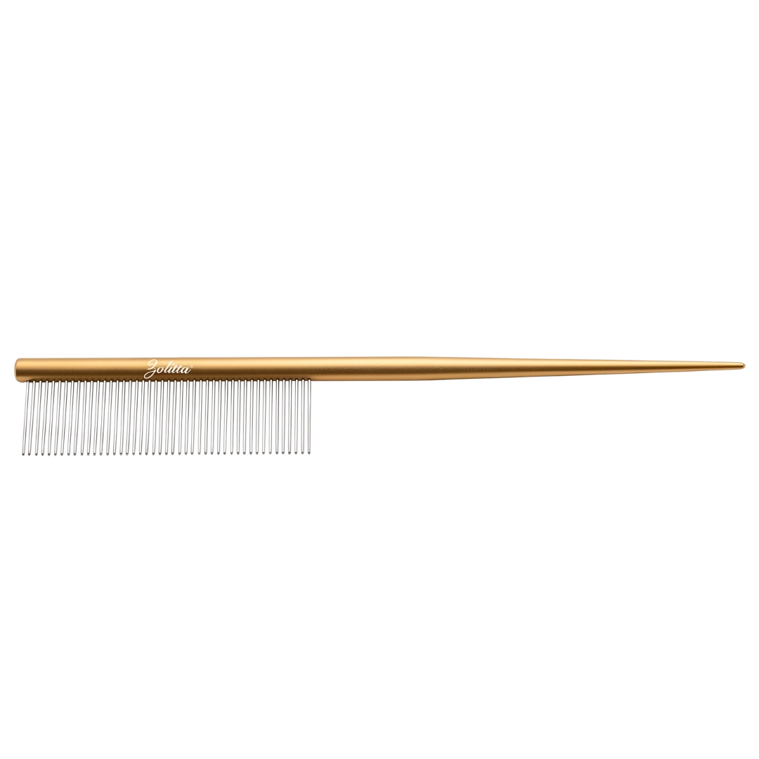 zolitta-rat-tail-comb-rose-gold-for-dog-grooming