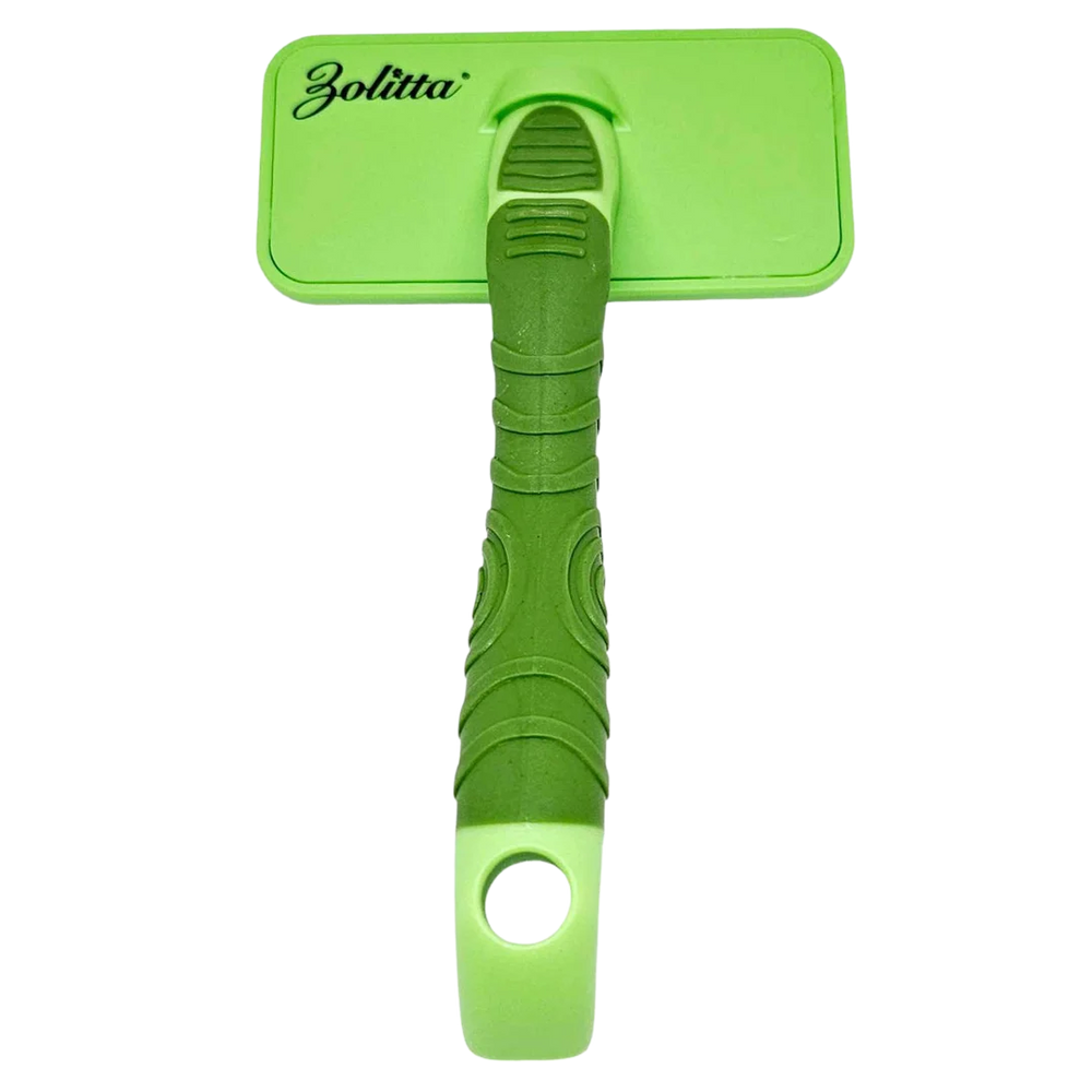 Plastic Handle Small Fluff Brush Green by Zolitta