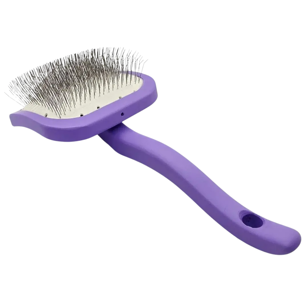 Soft Touch Purple Wooden Slicker Brush Large by Zolitta