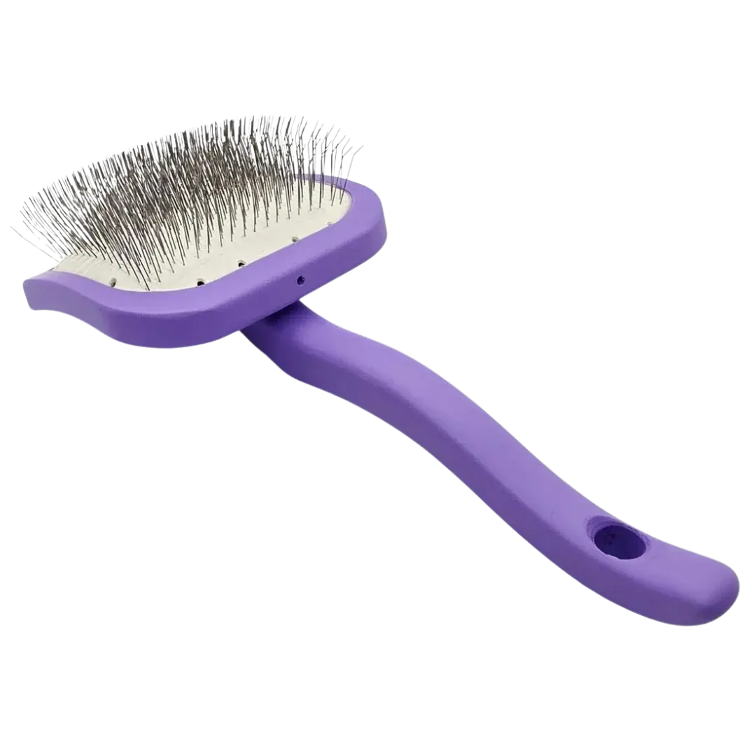 Soft Touch Purple Wooden Slicker Brush Large by Zolitta