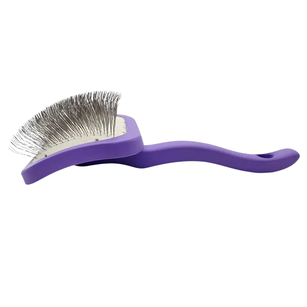 Soft Touch Purple Wooden Slicker Brush Large by Zolitta