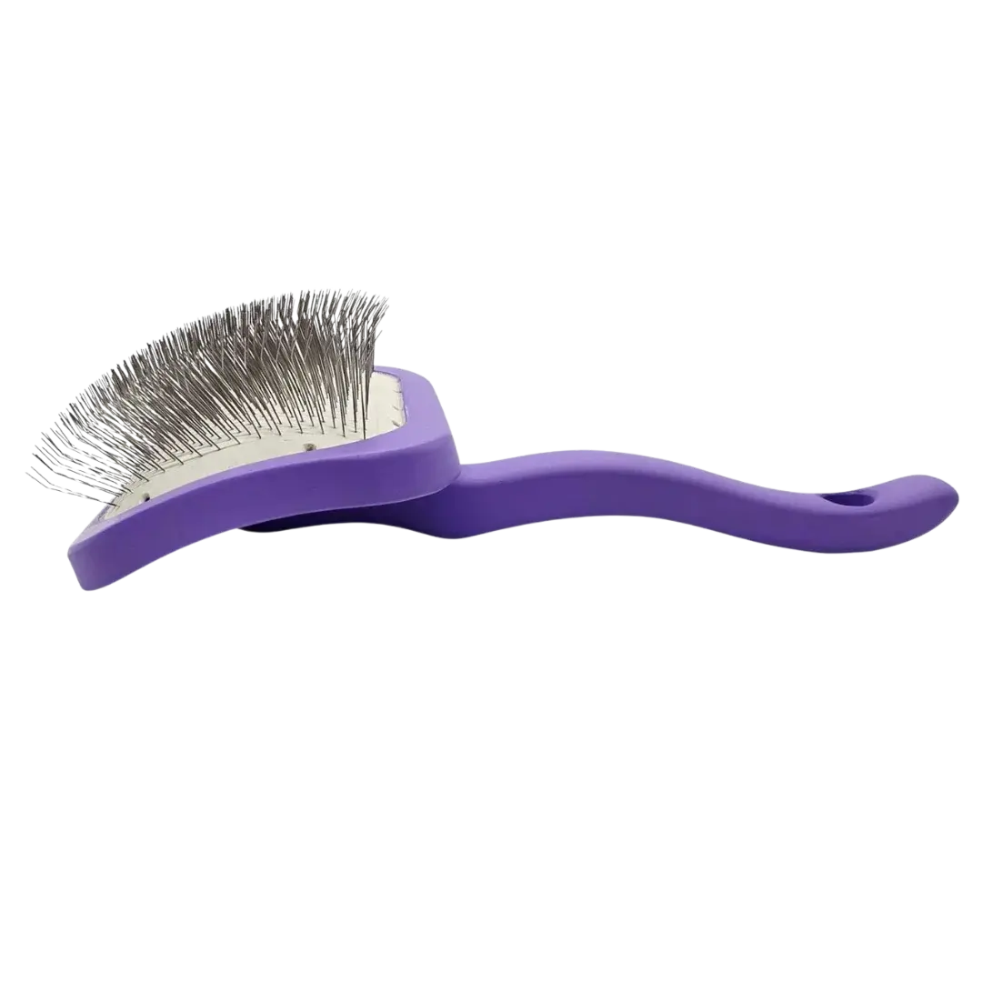 Soft Touch Purple Wooden Slicker Brush Large by Zolitta