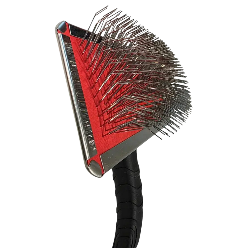 Large Metal Slicker Brush Black by Zolitta