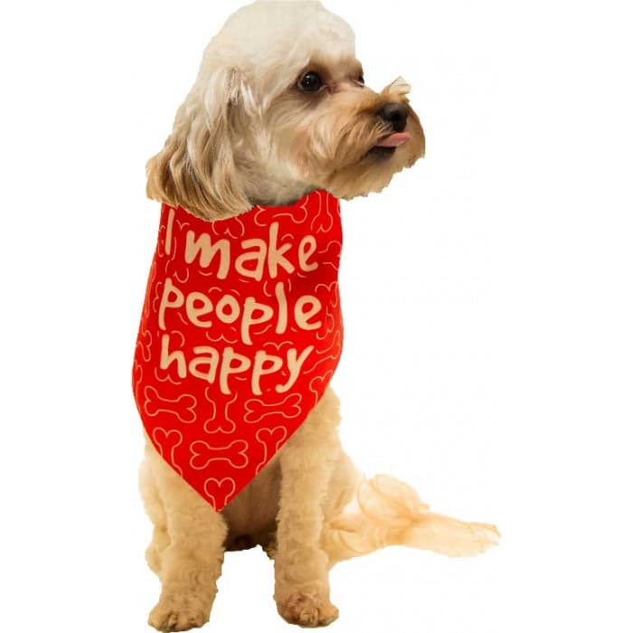 dog fashion living i make people happy bandana