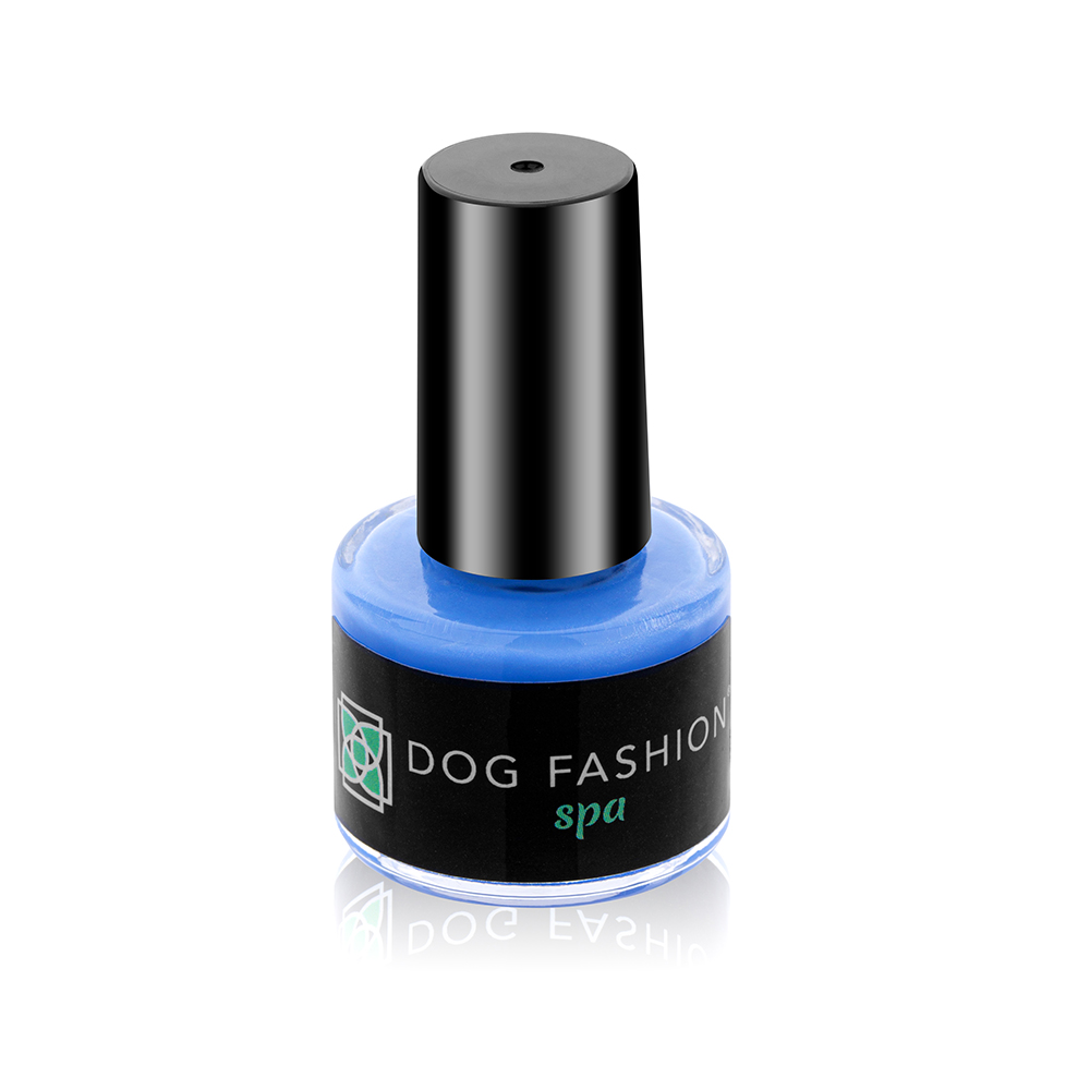 dog fashion spa baby paw blue nail polish
