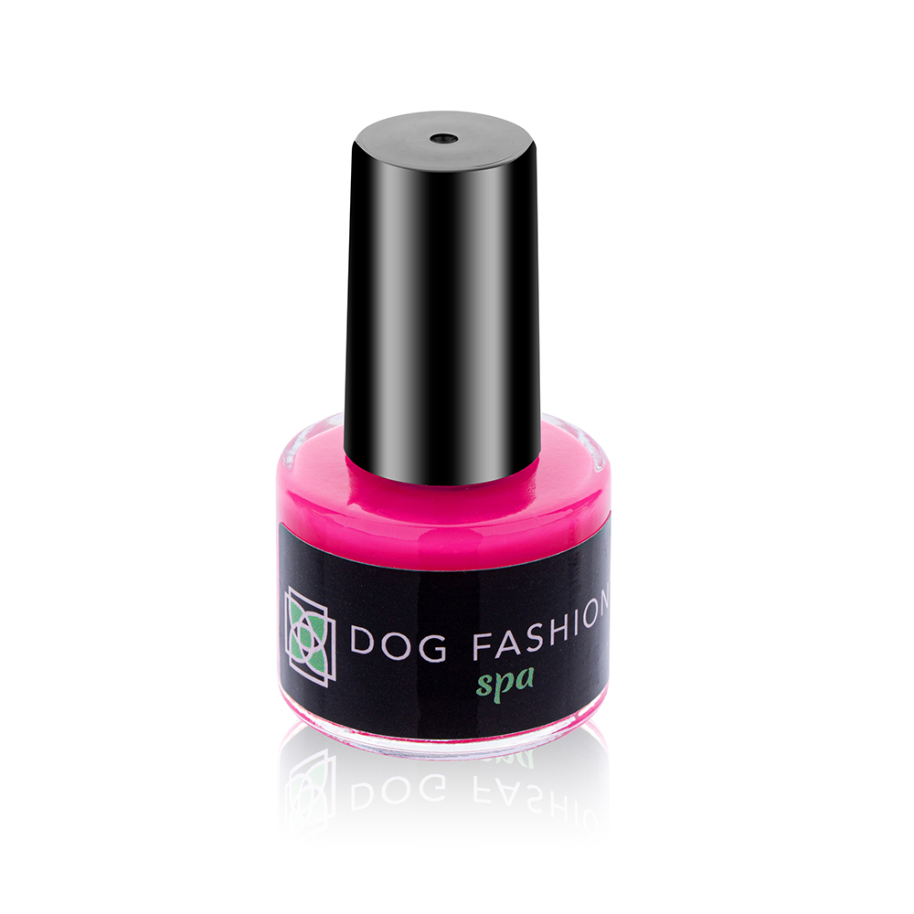 dog fashion spa happy paw hot pink nail polish