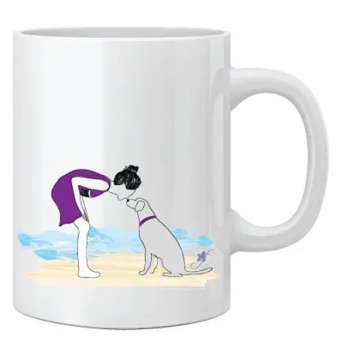 Dog On a Beach Mug by Dog Fashion Living