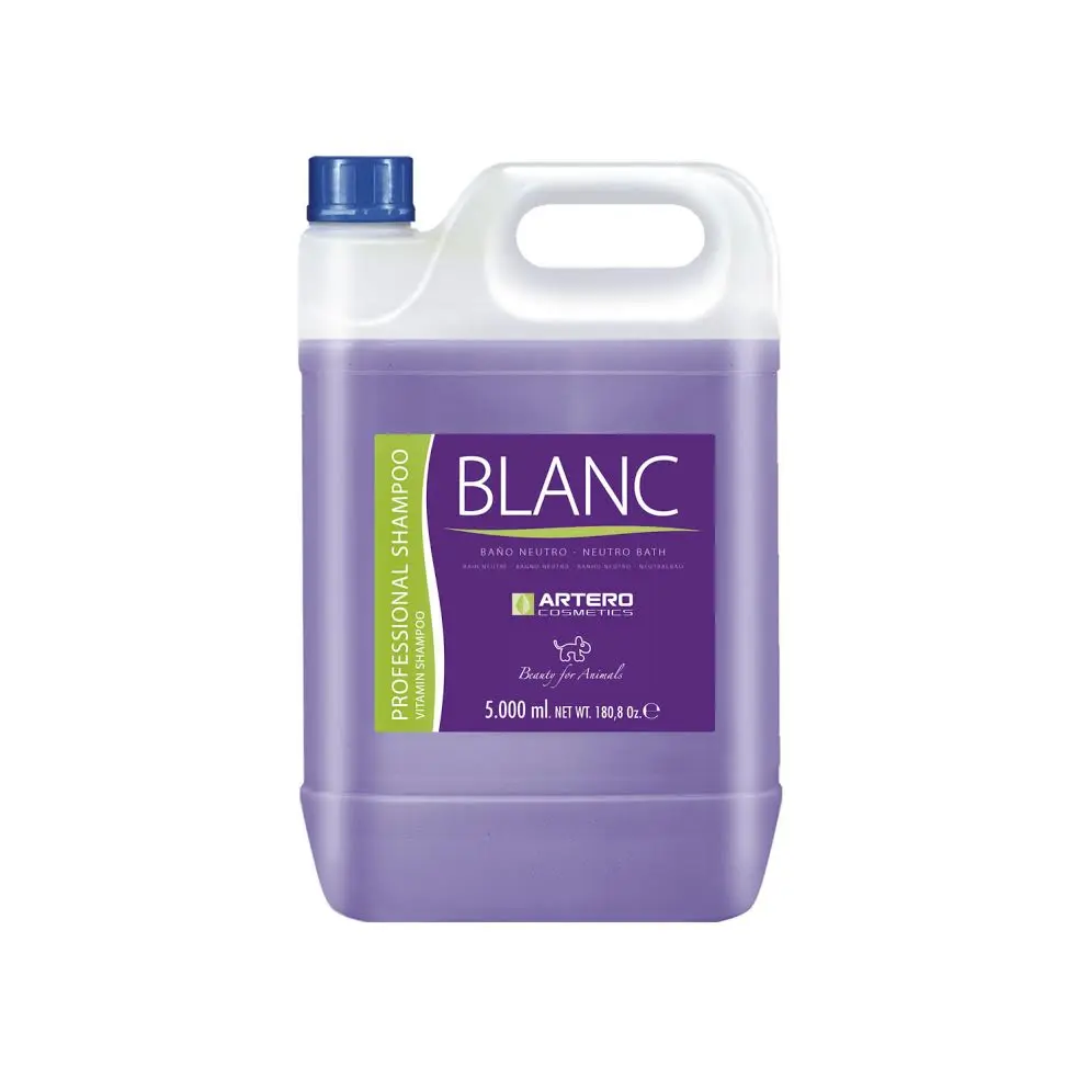 Blanc White or Black Coat Shampoo 5 Liters by Artero 