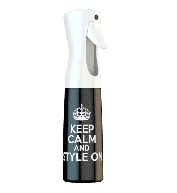 Continuous Spray Bottle Keep Calm Black