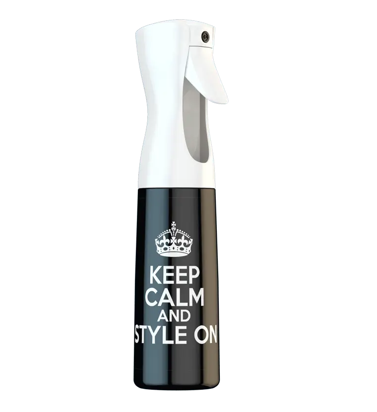 Continuous Spray Bottle Keep Calm Black