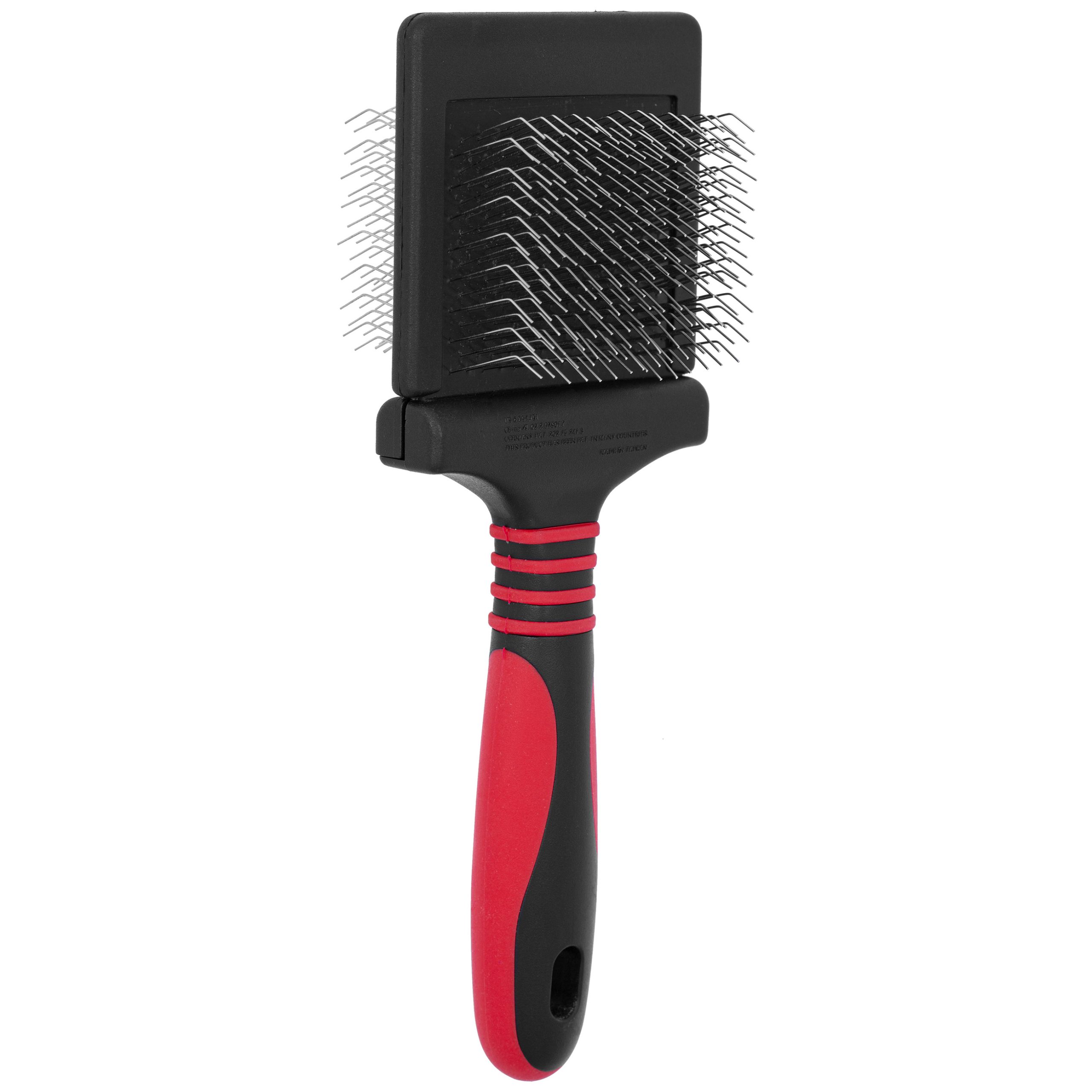 dog fashion spa red grooming brush
