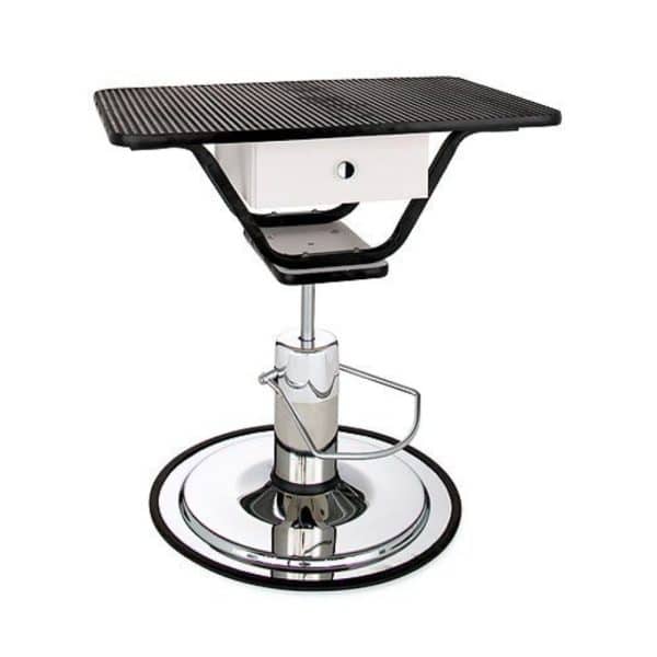 classic hydraulic pedestal rectangular table top by petlift
