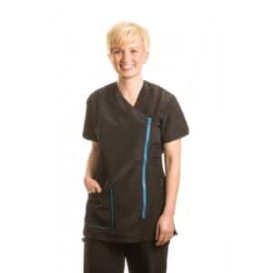 Groom Professional grooming uniform black short sleeve modena blue