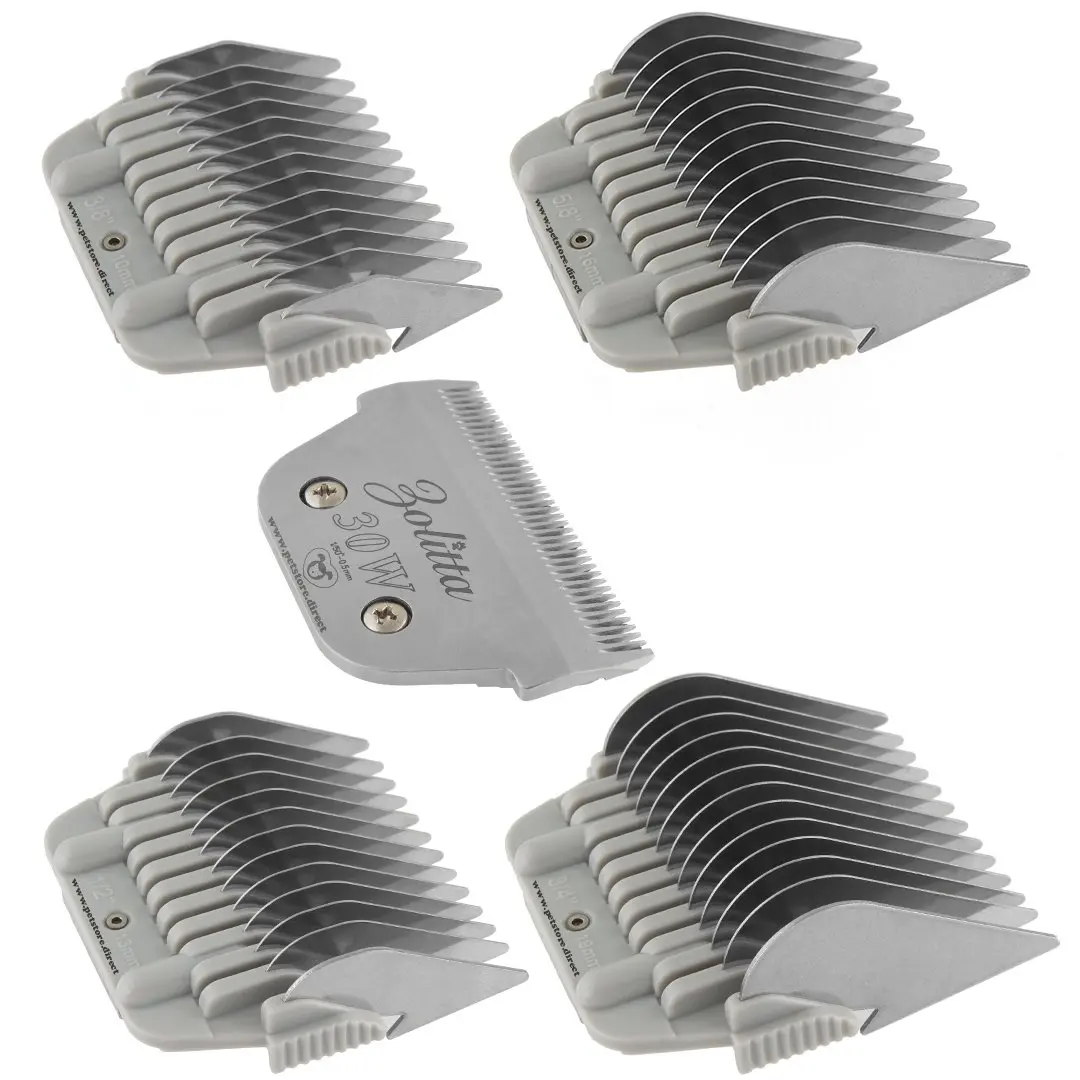Set of 4 Wide Comb Attachments with 30W Blade by Zolitta