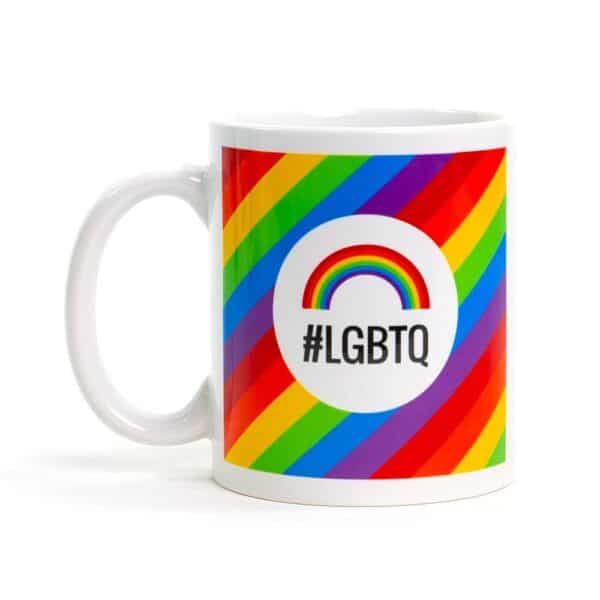 #LGBTQ Rainbow Mug by Dog Fashion Living