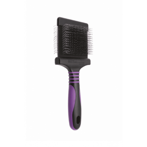 Deshedding Purple Slicker Brush - Medium Flexible by Dog Fashion Spa