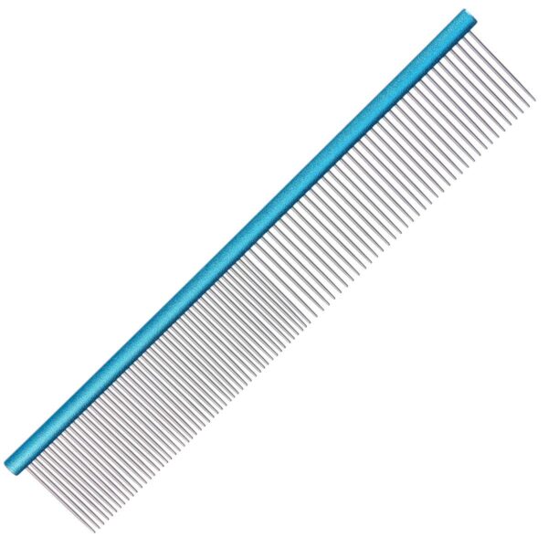 Groom Professional aluminium light blue comb grooming