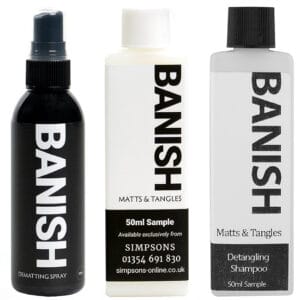 banish shampoo conditioner and spray