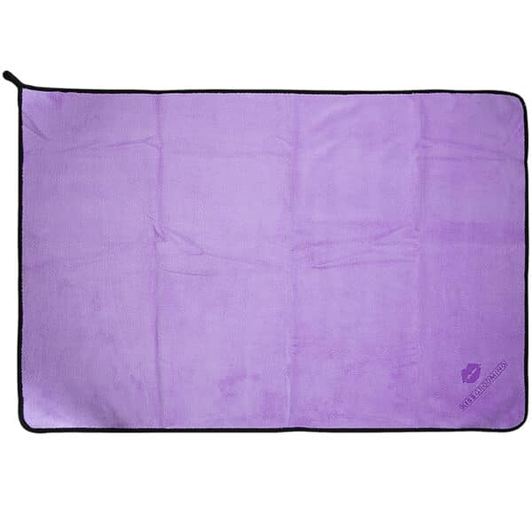 kiss grooming towel purple