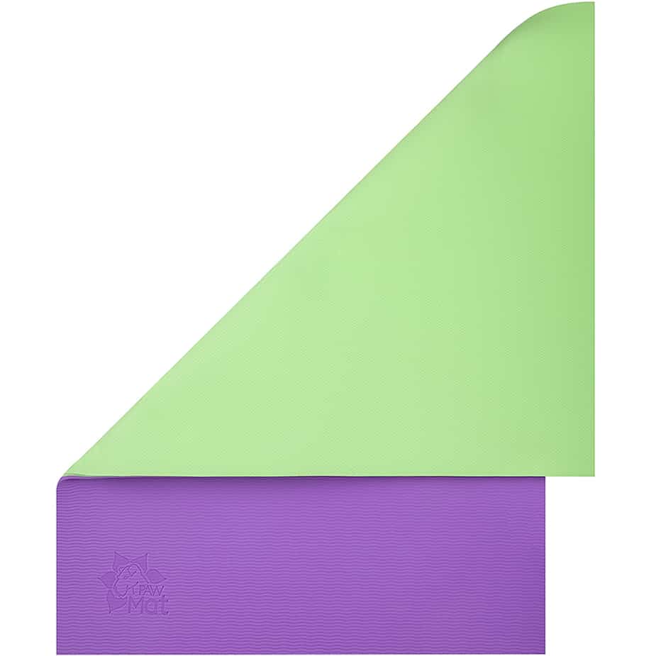anti fatigue reversible dog grooming table mat green purple 36x24 by PawMat