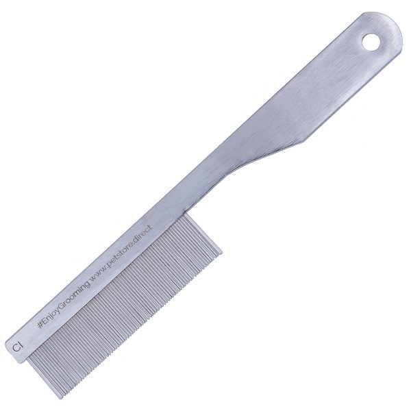 petstore.direct 5 silver eye and face comb with handle