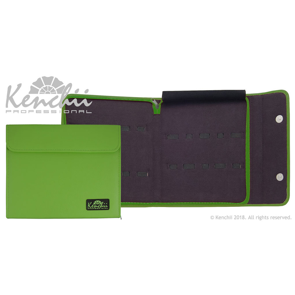 faux leather 10-shear case green