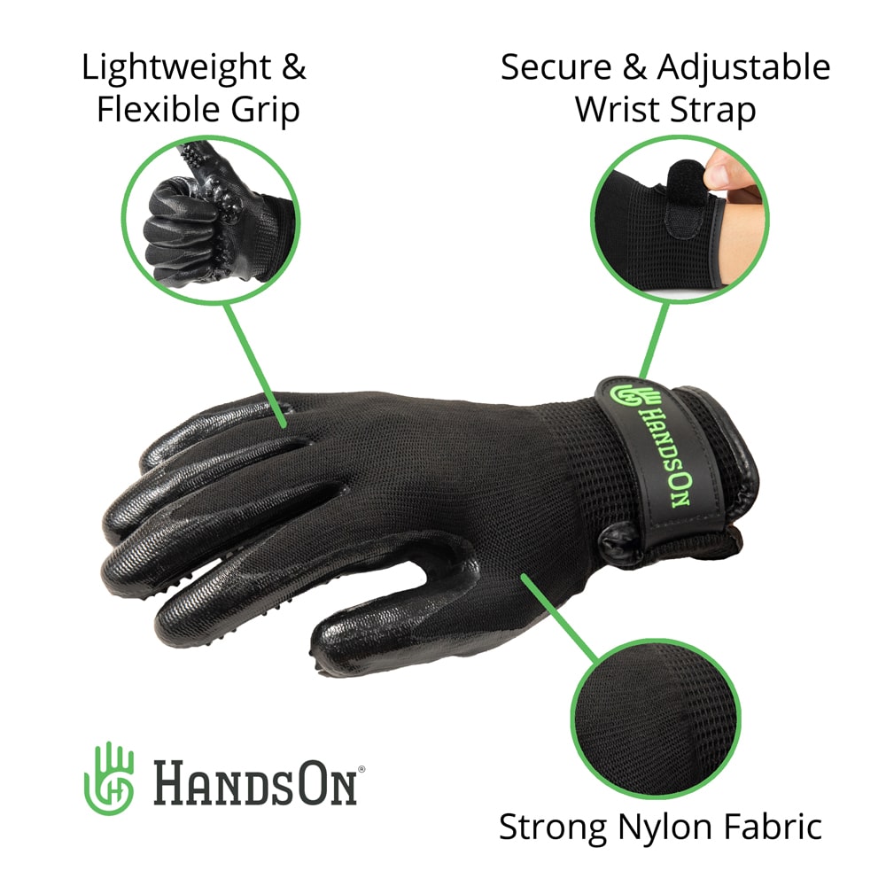 Medium Black Deshedding Gloves by HandsOn Gloves