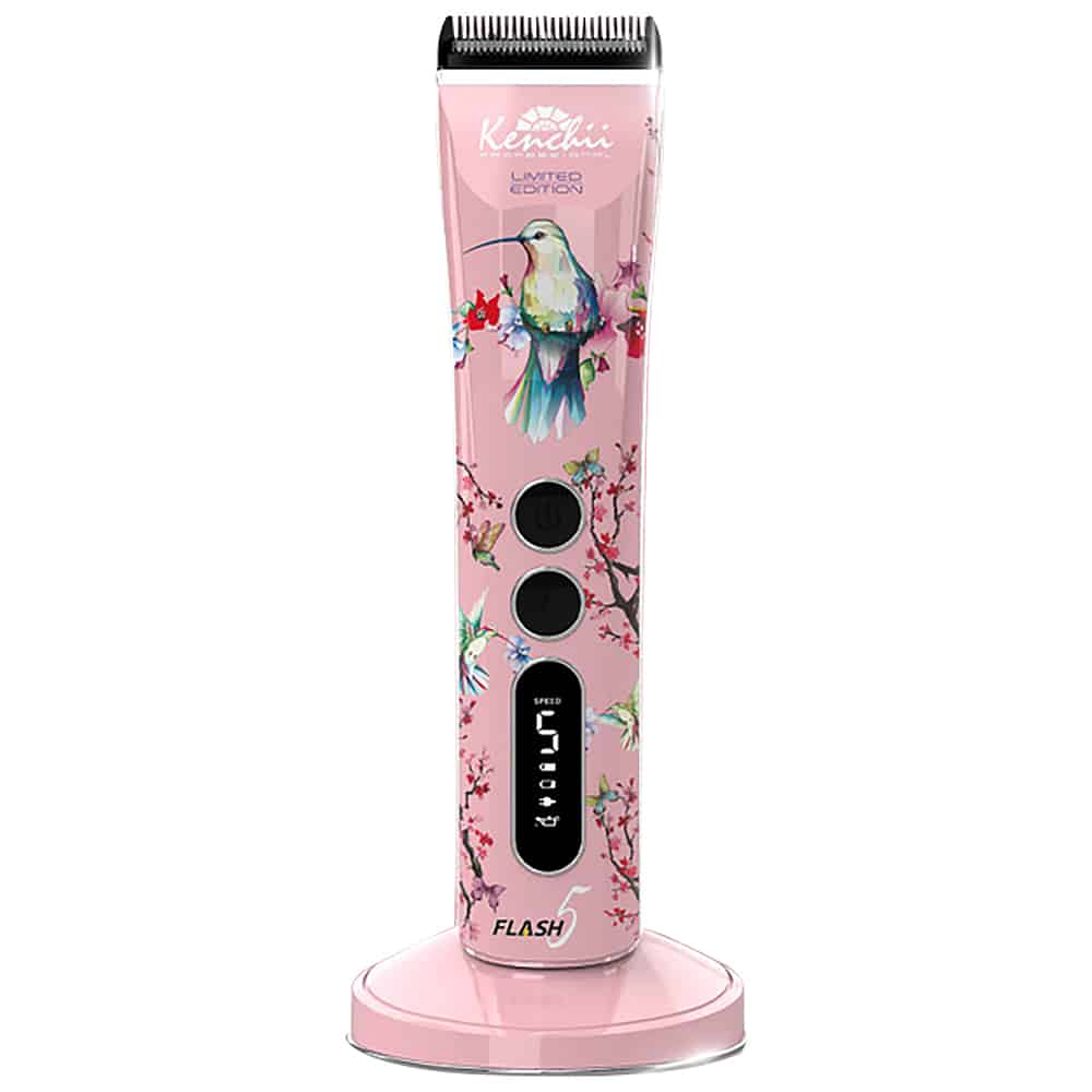 kenchii flash 5 5 in 1 digital cordless clipper pink