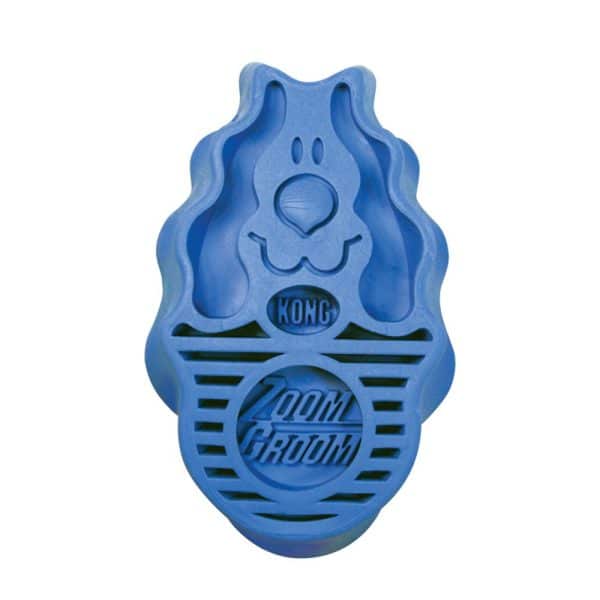 zoomgroom bathing brush for dogs blue