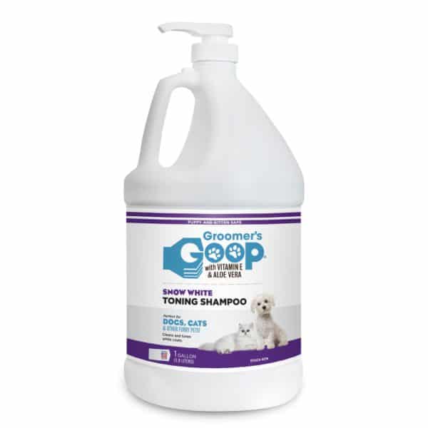groomers goop snow white toner shampoo gallon