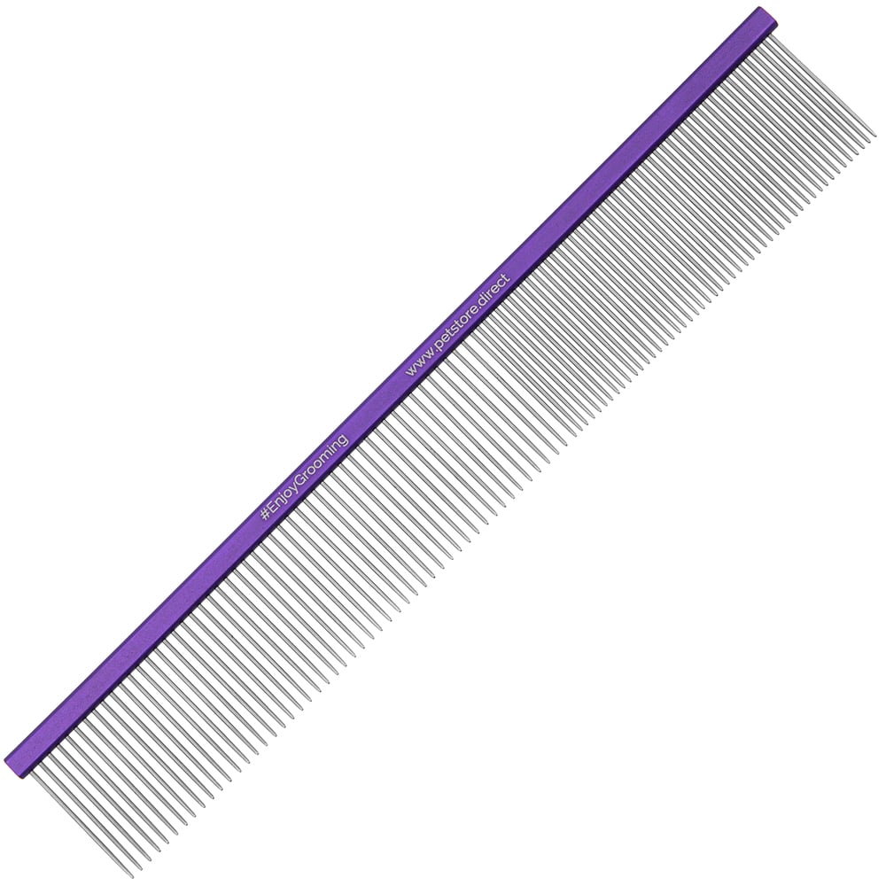 petstore direct purple fluffing comb for dogs