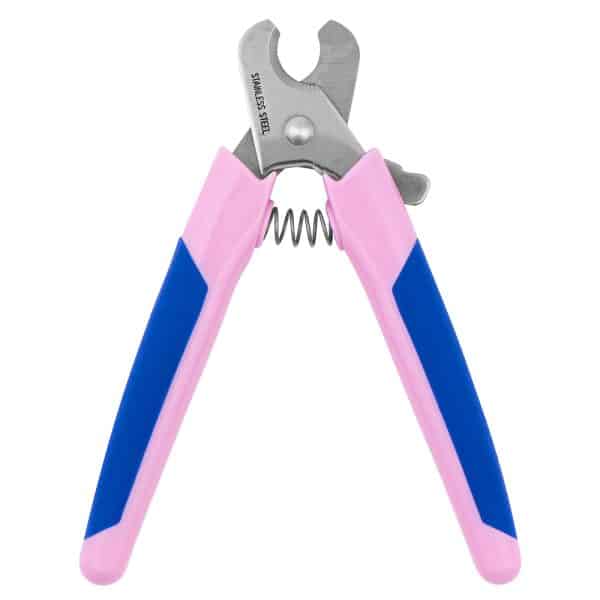 small pink and blue nail clipper