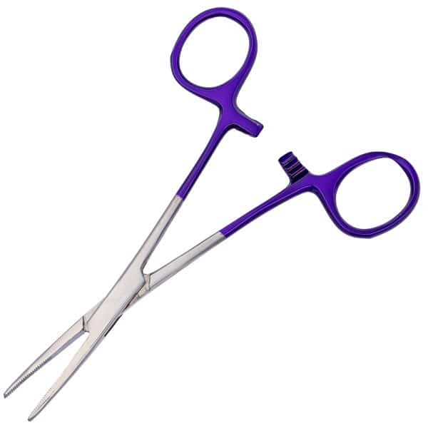 aaronco hemostat straight with purple handles
