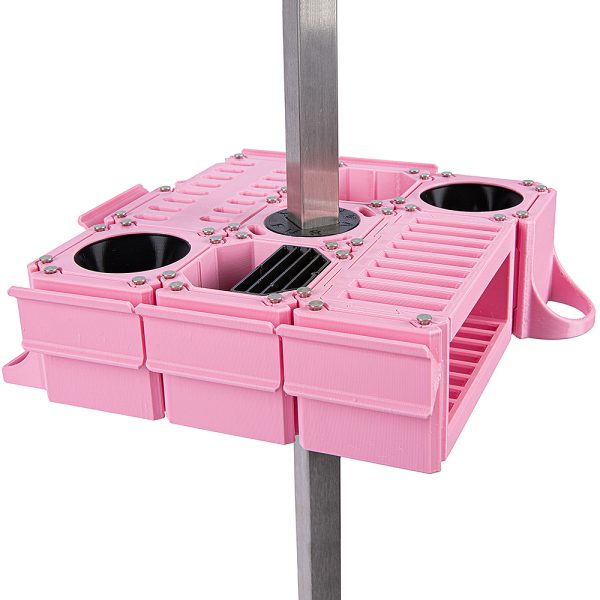 vanity fur custom cube tool caddy for dog grooming accessories light pink