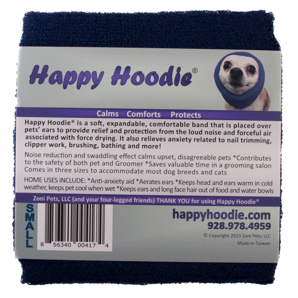 happy hoodie blue small