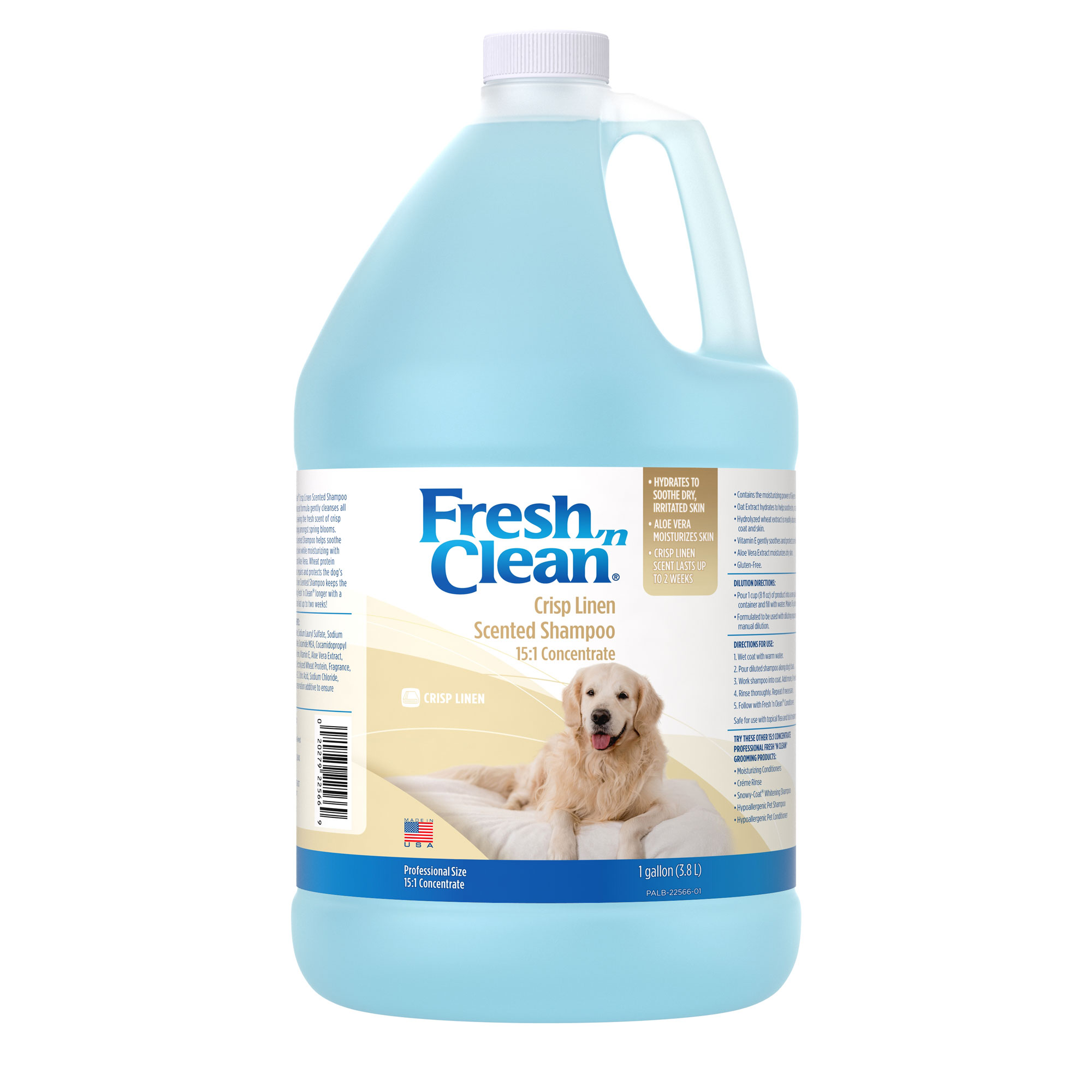 fresh 'n clean scented shampoo crisp linen scent 15:1 concentrate gallon