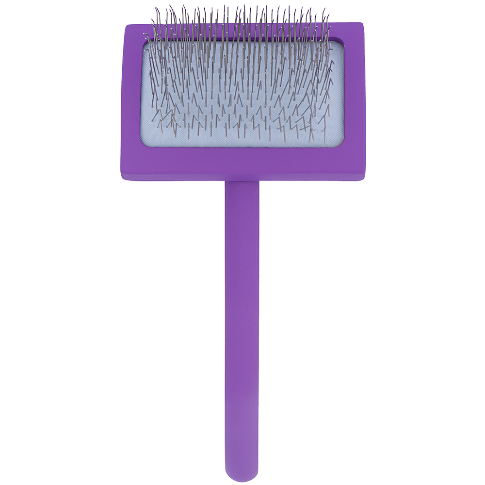 petstore.direct medium curved purple dematting brush