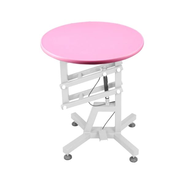 petstore.direct round air lift table pink top