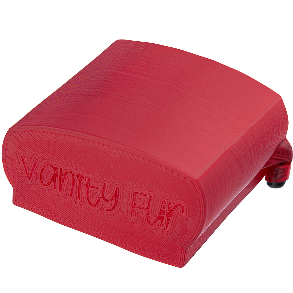 vanity fur large brush cover jolly red